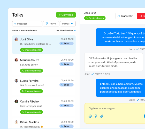 Atendare Talks Central de Mensagens